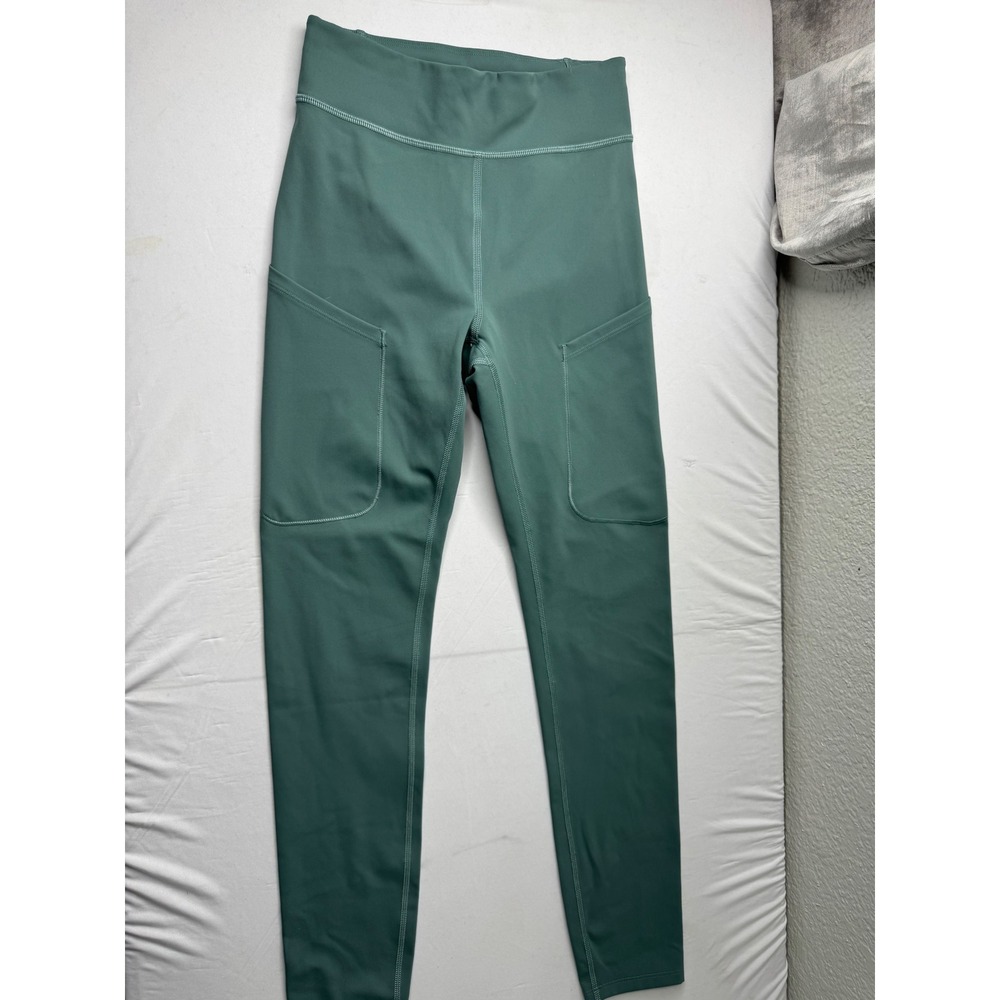 Lululemon Lab High Rise Tight Leggings Teal Green Size 2 Pockets Yoga Training